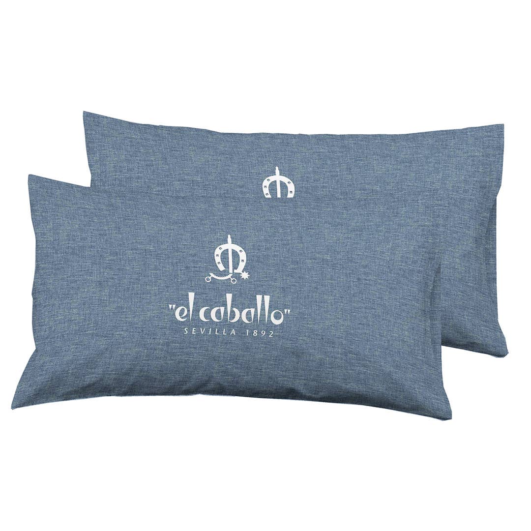 BLU Federe 50x80 cm (2 pezzi) El Caballo Basic in vendita all'ingrosso su Faire0