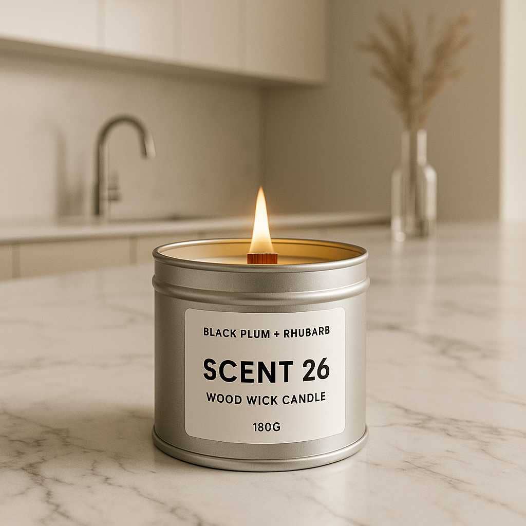 Scent 26 – wholesale Floating candle – Baccarat Rouge Wood Wick Candle2