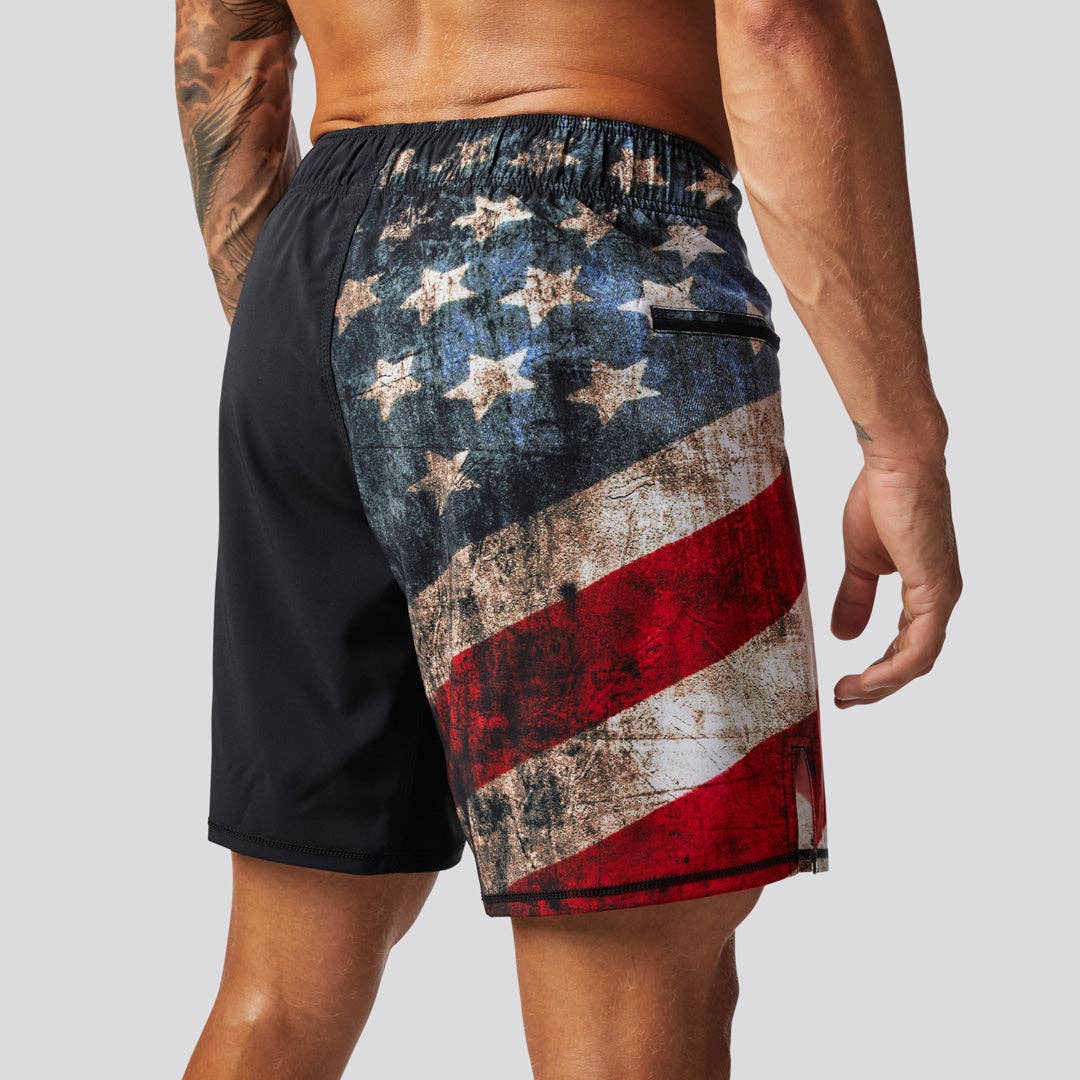 Born Primitive - Wholesale Athletic Shorts - Men's - American Defender Shorts 3.0 Velcro Closure (Patriot)2
