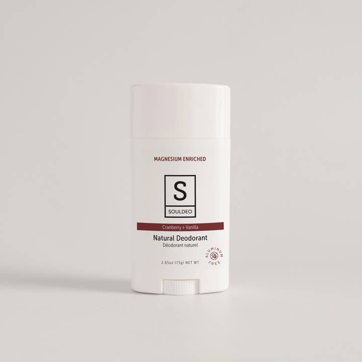 Cranberry + Vanilla Natural Deodorant for wholesale by SoulDeo Naturals