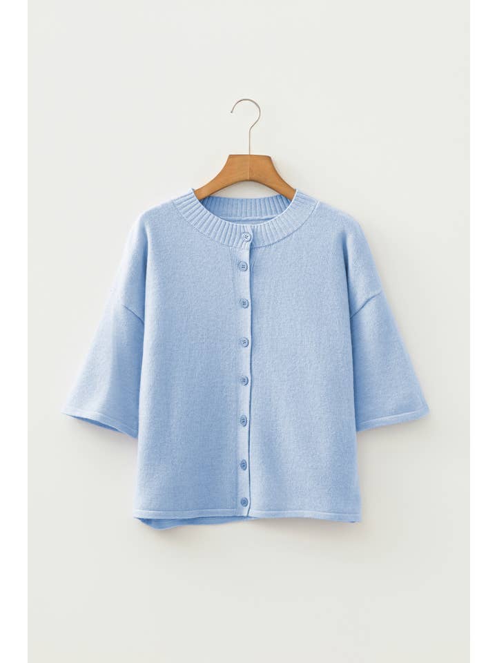 66DISCO - Vente Cardigan – femme - Cardigan en maille à manches 3/4 avec boutons (S-XL)13