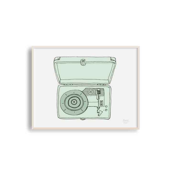 Vintage Record Player - Musical Art Print for wholesale by Statement Goods