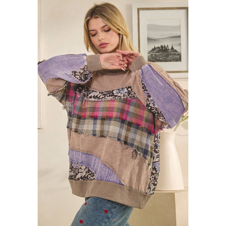 Oli&Hali - Vente Sweat-shirt – femme - HAUT À MANCHES LONGUES DÉTAILLÉ EN TISSU LAVÉ MIXTE11