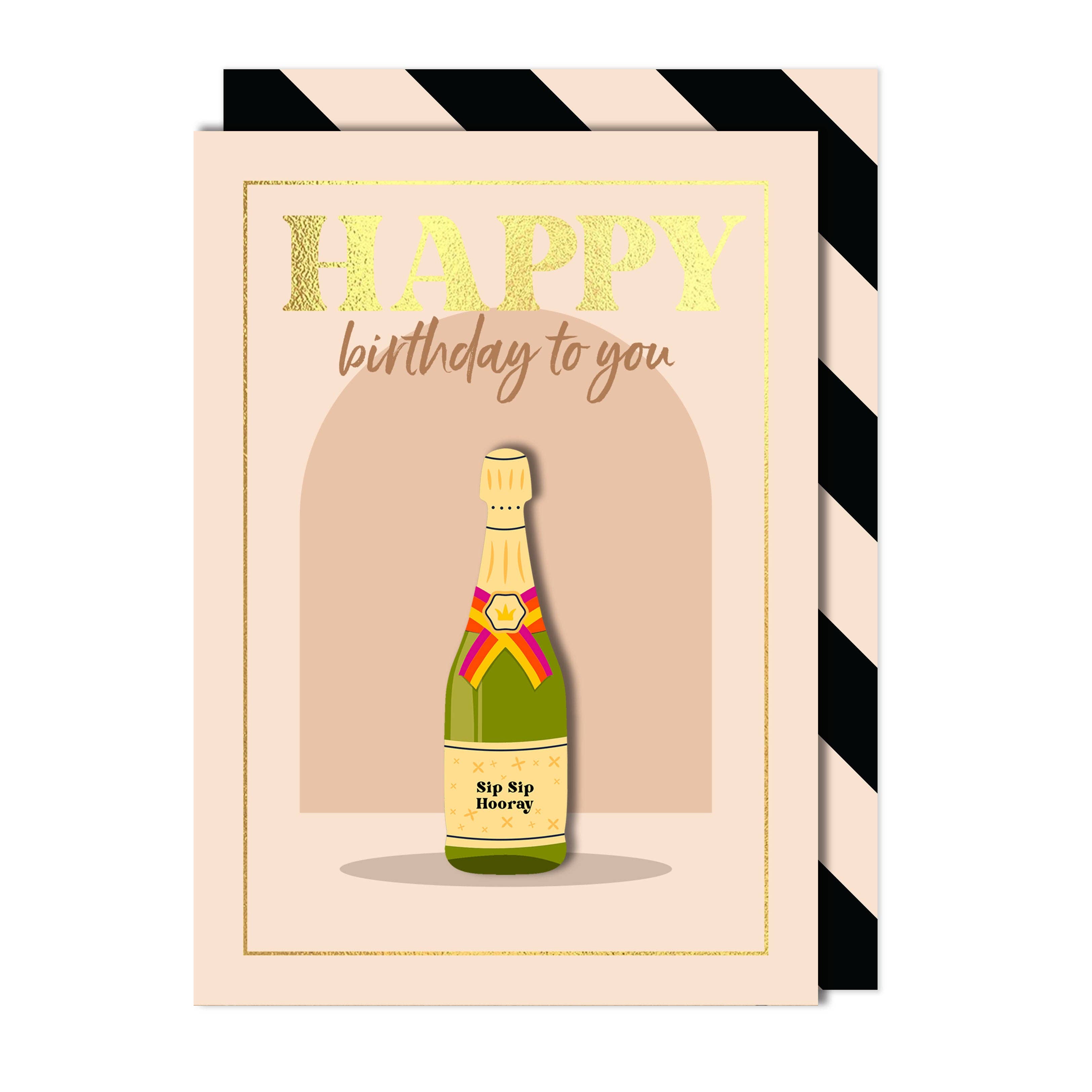 Tache - Wholesale Verjaardagskaartje - Happy Birthday Champers wenskaart0