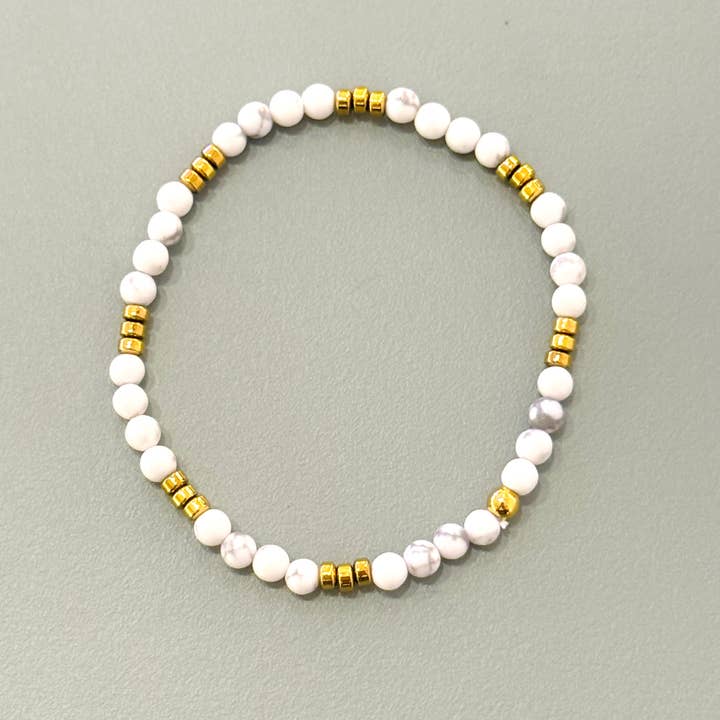 Cassette Barcelona - Wholesale Beaded Bracelet - Aloa Elastic Summer Bracelet w Mineral Stones