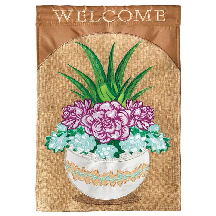 😲 Welcome Succulents Burlap for wholesale by Magnolia