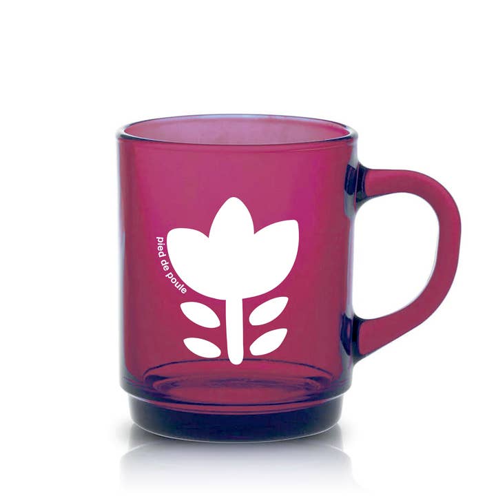 Pied De Poule - Wholesale Coffee Mug - Duralex mug - “RETRO” PLUM11