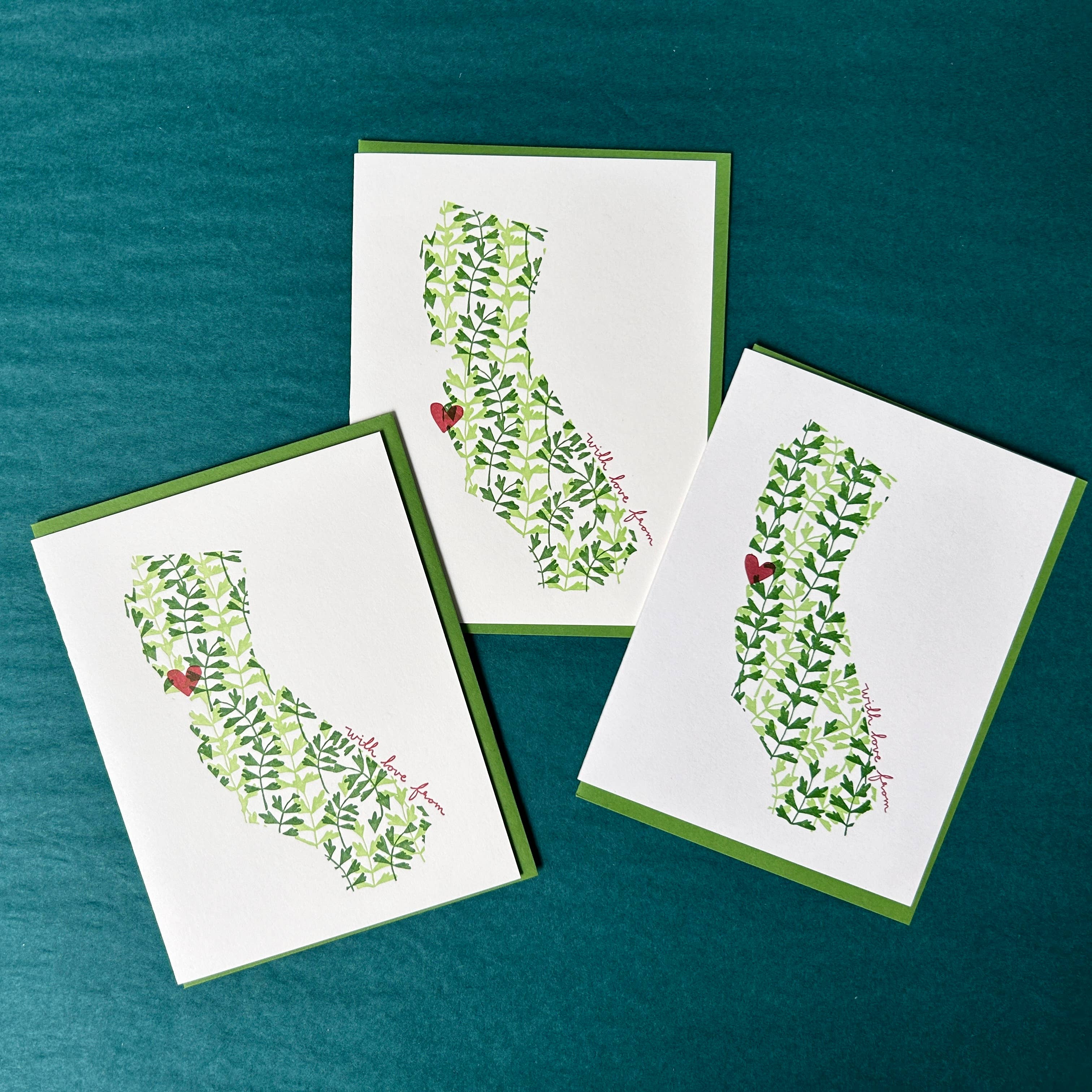 folio press & paperie - Wholesale Love Card - With Love From California Card1