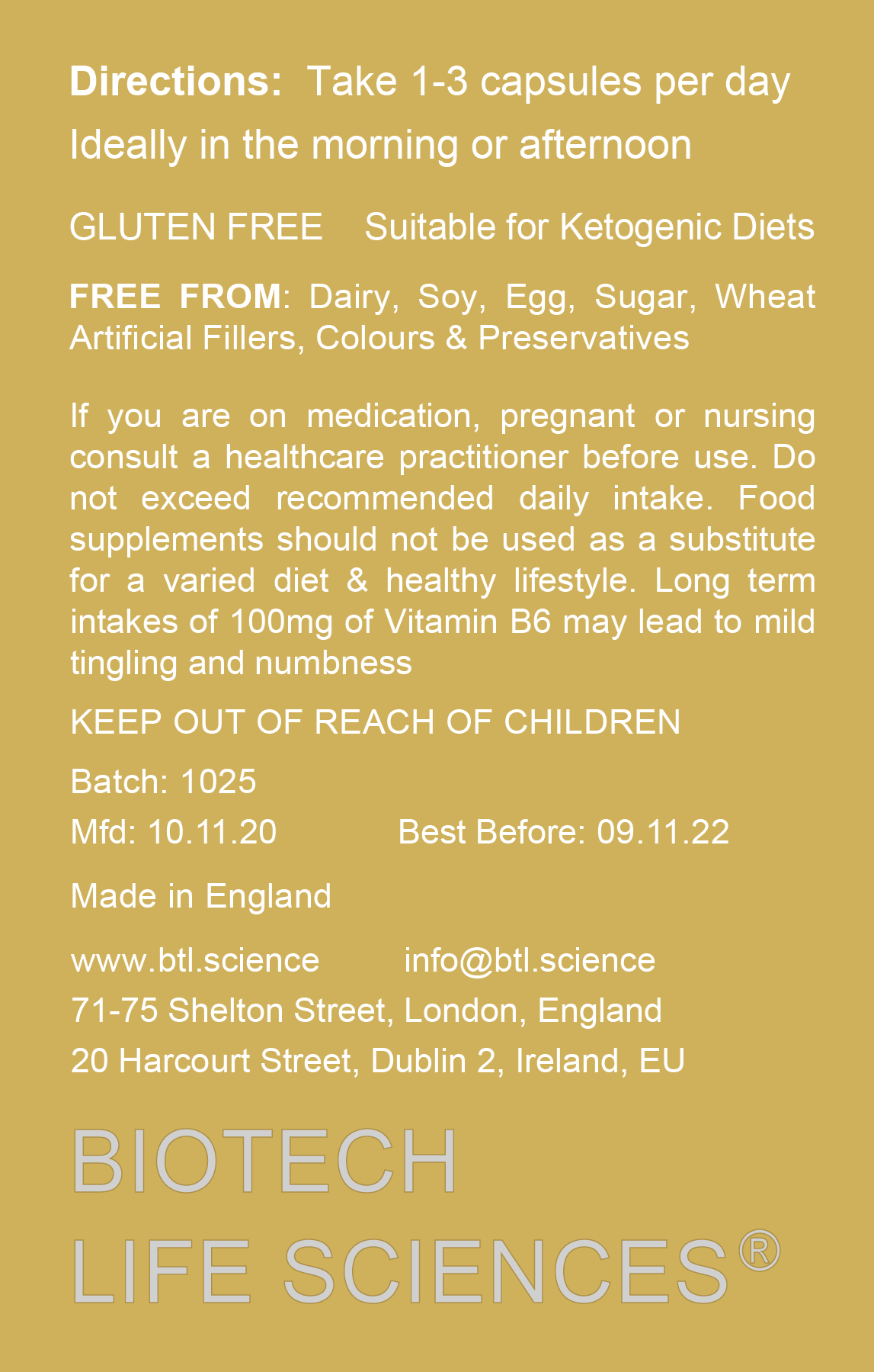 BioTech Life Sciences – Großhandel Nahrungsergänzungsmittel/Vitamin zum Einnehmen – Immune 5: Vit D3 B5 B9 B12 Zink Ginseng Knoblauch Grüntee 11