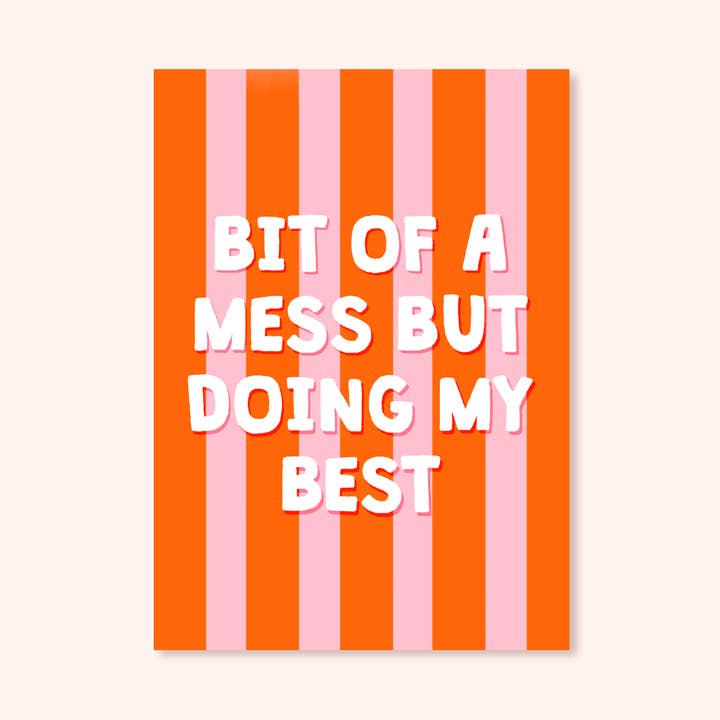 Bit Of A Mess A5 Print for wholesale by Quinn's Pins
