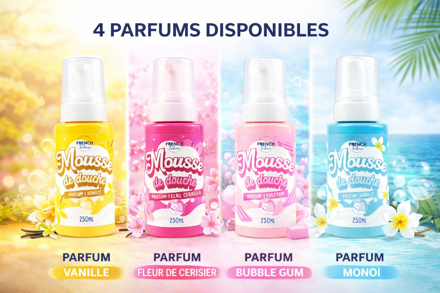 FRENCH TENDANCE - Wholesale Whipped Soap - Shower mousse 250ml - Bubble Gum scent5