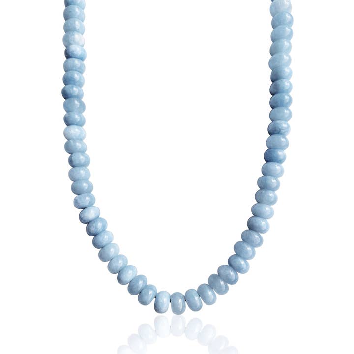 Bora Bora ~ Multi Beaded Aquamarine Necklace for wholesale by Dorsya