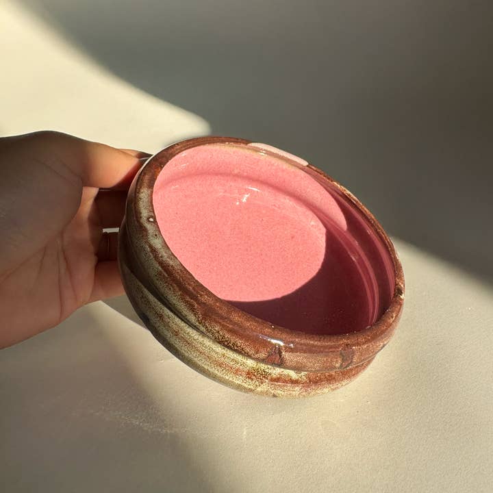 Holydirtstudio.com - Wholesale Decorative plate/dish/bowl - Dreamy Pink Bubble Plate, Artisan Hand-Built Ceramic Cloud Donut Plate2