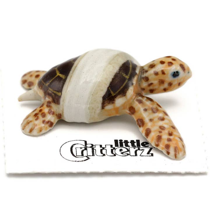 Miniatura de porcelana Caretta Rescue Sea Turtle por atacado de Little Critterz