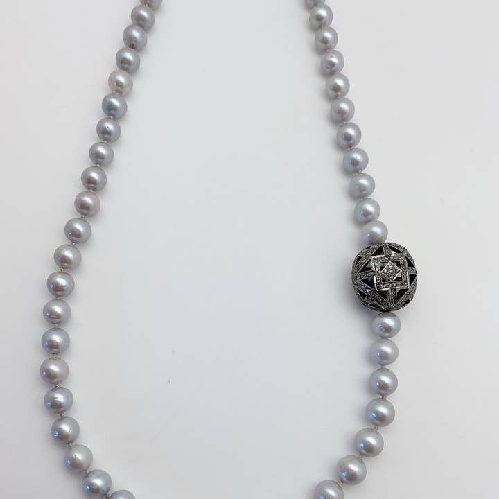 Parel diamant kraal ketting voor wholesale door Siena Jewelry
