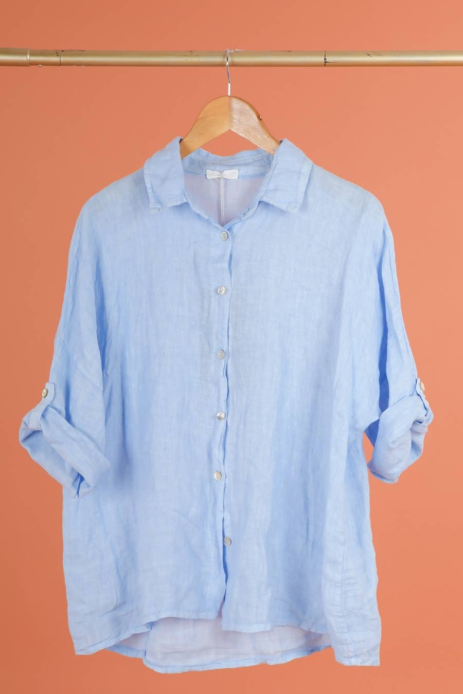 la maison des fibres naturelles - Wholesale Button Down Shirt - Women's - 620090u 100% linen shirt made in Italy10