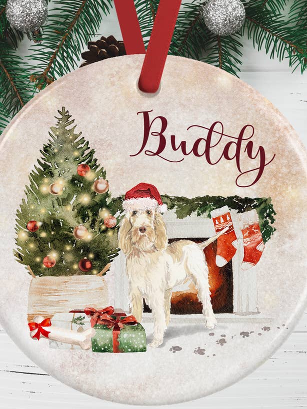 Decoración navideña italiana de Spinone para venta al por mayor de WagATudeTags