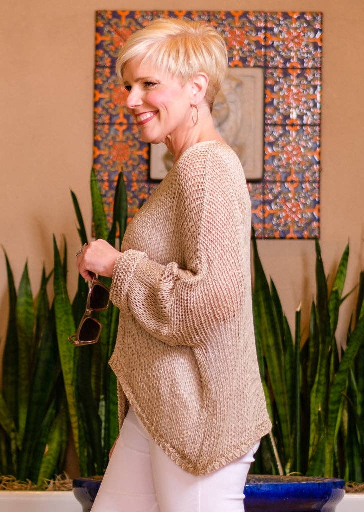 TINA Stephens Italy/Tees By Tina - Wholesale Knit Top - Women's - Adena Butterfly Open Knit Topper (BLS143)29