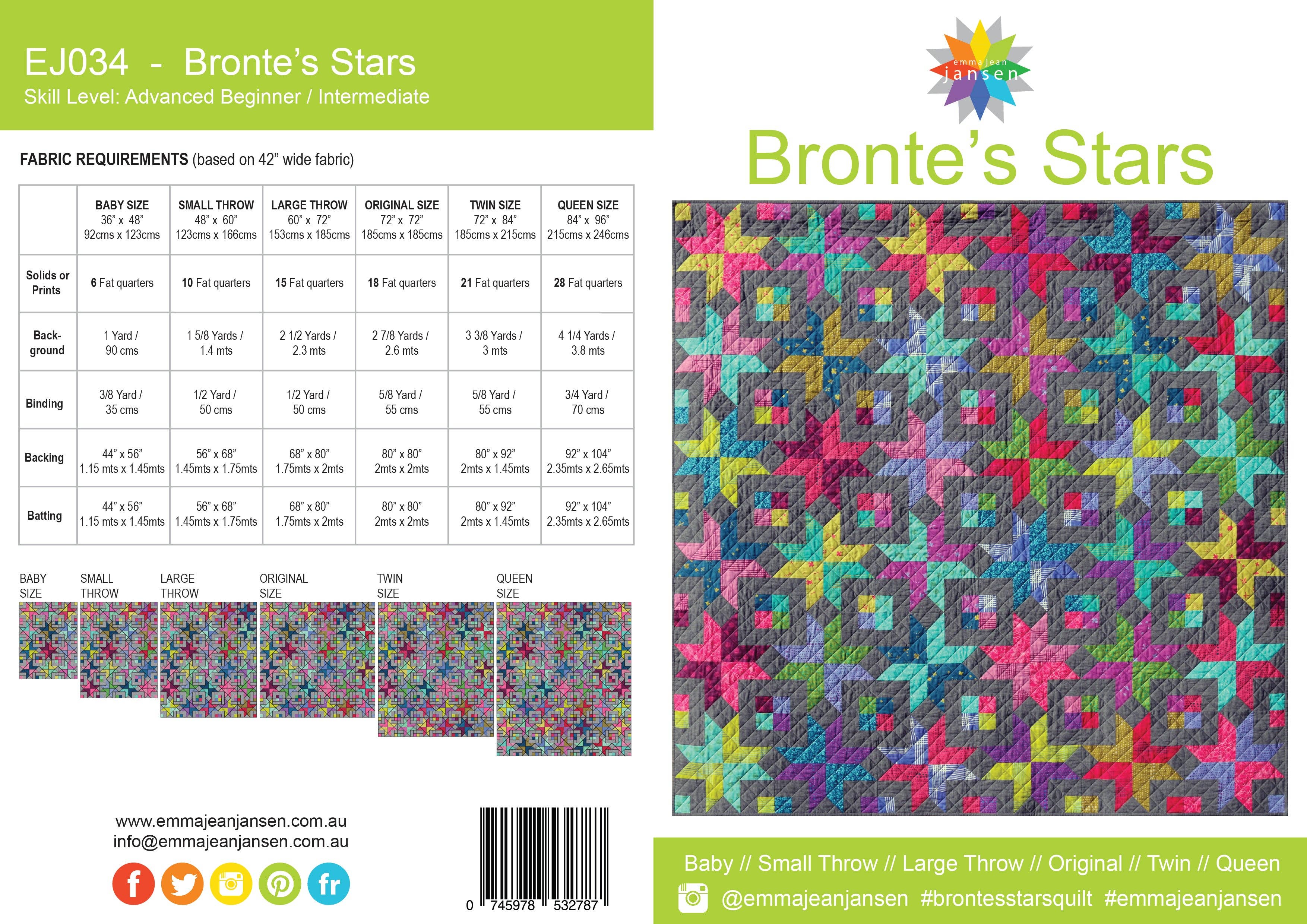 emma jean jansen - Vente Outil de bricolage - • Vente en gros - Motif de couette Bronte's Stars1