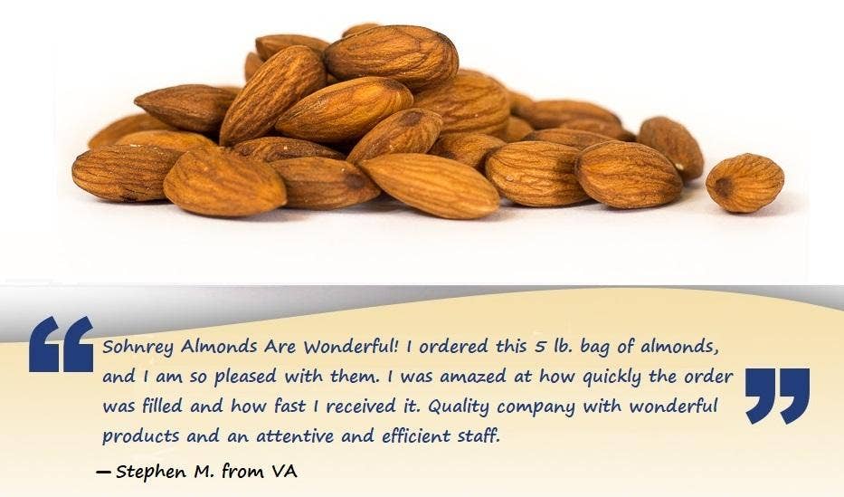Sohnrey Family Foods LLC - Wholesale Nuts - Whole Natural Almonds 1 lb3
