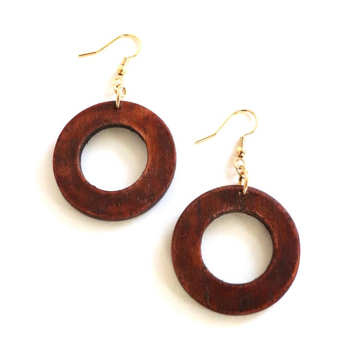Cedar and Cypress Designs - Wholesale Dangle earrings - Mini Makaya Earrings - Mahogany0