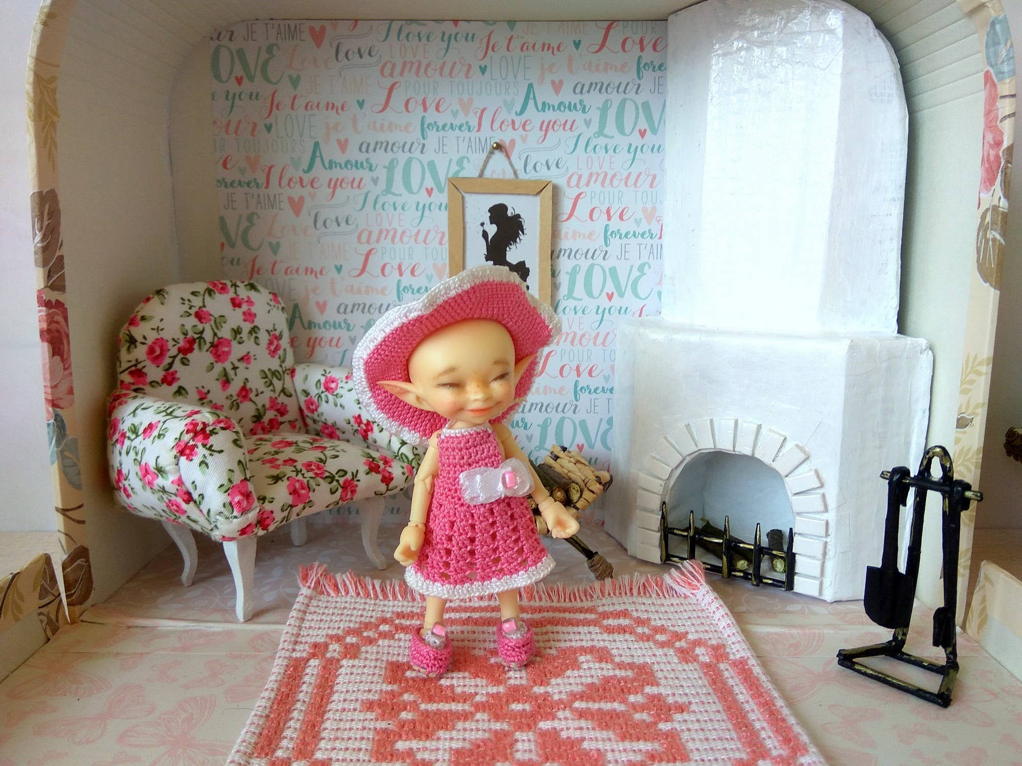 Lenasminiland - Wholesale Doll Accessory Kit - Kids - Miniature dollhouse fireplace tools set 1:12 scale fireplace8