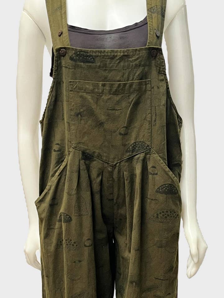 MC-04-OL - Mushroom Dungarees for wholesale by Leopards & Roses