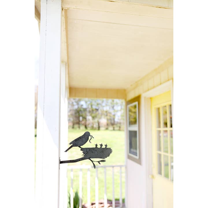 Highland Ridge | Handmade Home Decor - Wholesale Outdoor Ornament/Decor - Metal Bird Statue - Mama and Baby Birds Statue1
