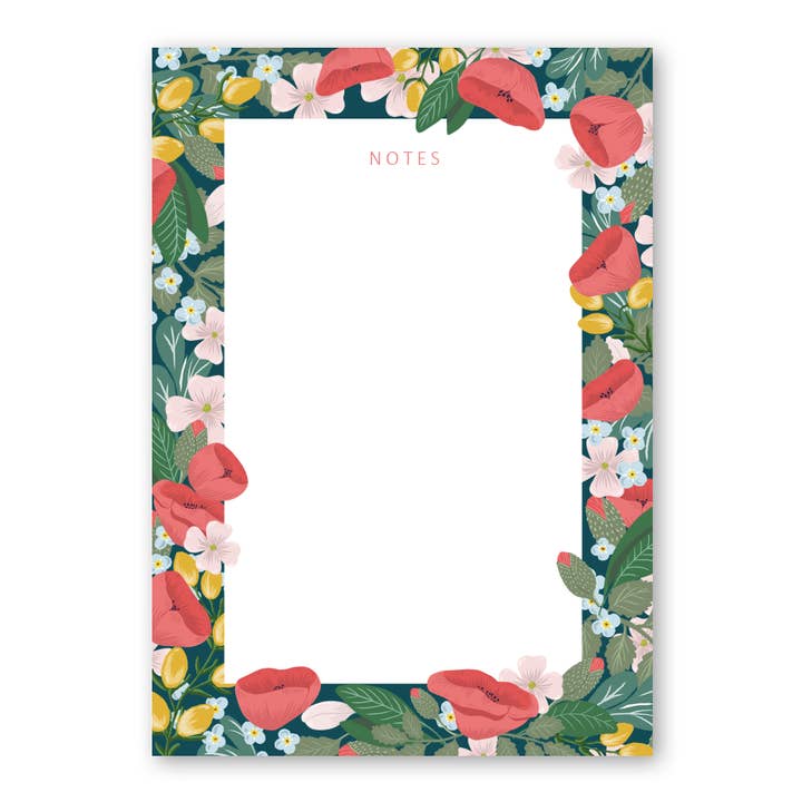 Poppy Love A6 bloco de notas branco por atacado de Emadam - Art & Design