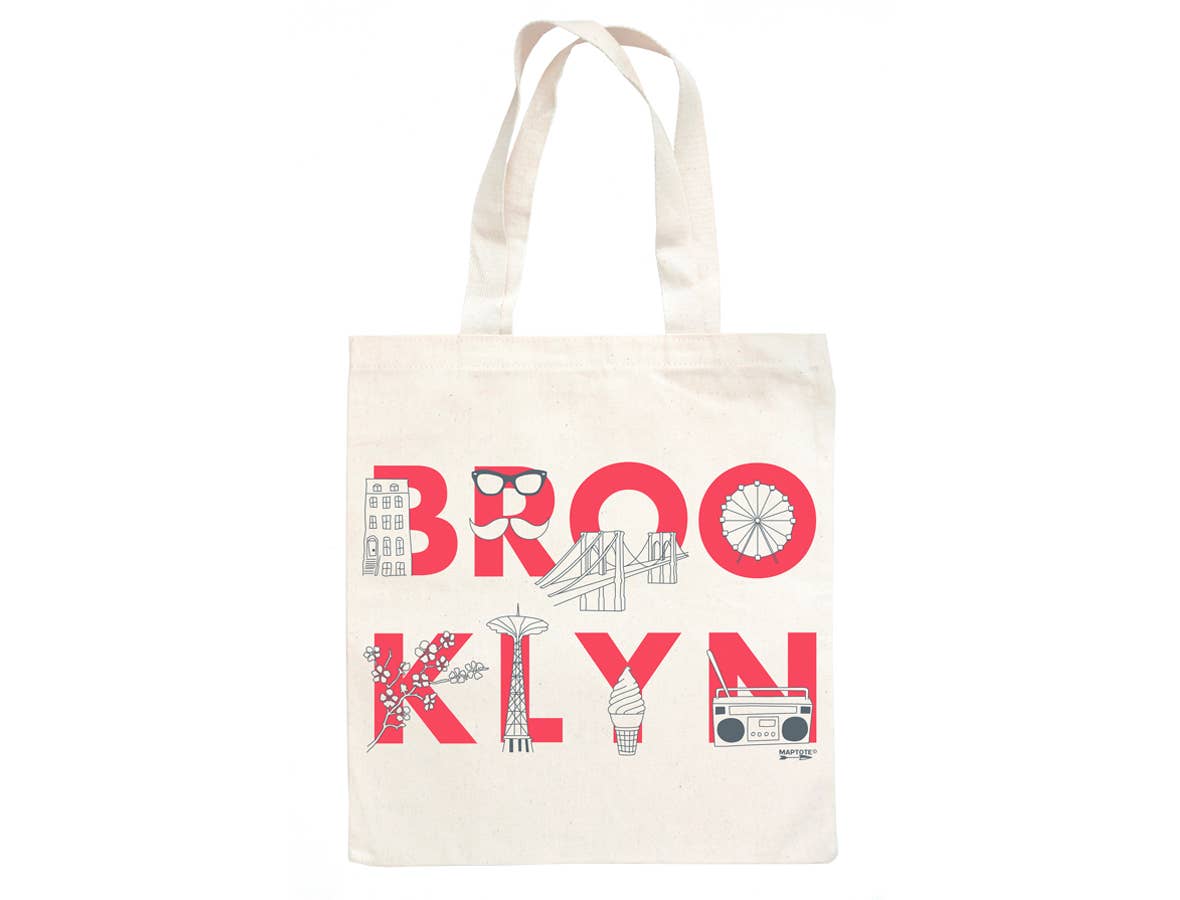 Maptote - Wholesale Grocery/shopping bag - Brooklyn Font Grocery Tote