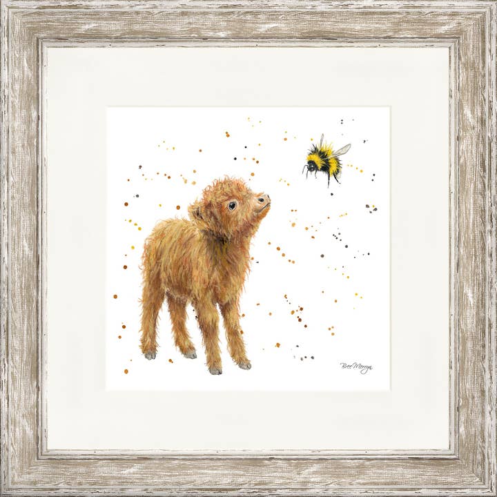 Impression encadrée carrée Bess et Bumble (13" ou 19") pour la vente par Bree Merryn Art Ltd