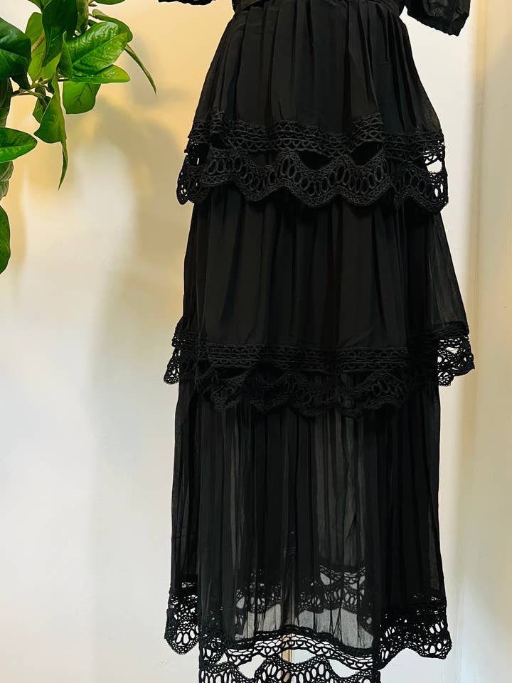 Witchwood Bags - Wholesale Dress – Women's - Annabel - Romantic Cottage Goth Tiered Dress - Pre-ORDER7