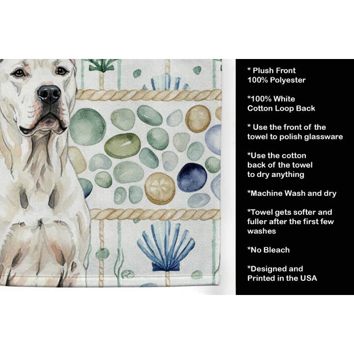 Caroline's Treasures - Wholesale Hand Towel - Dogo Argentino Coastal Sea Glass Towel WDK70102