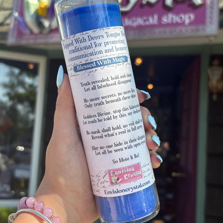 Envision Crystal - Wholesale Jar/filled candle - Truth Revealed 7 Day Candle - Scented and Blessed4