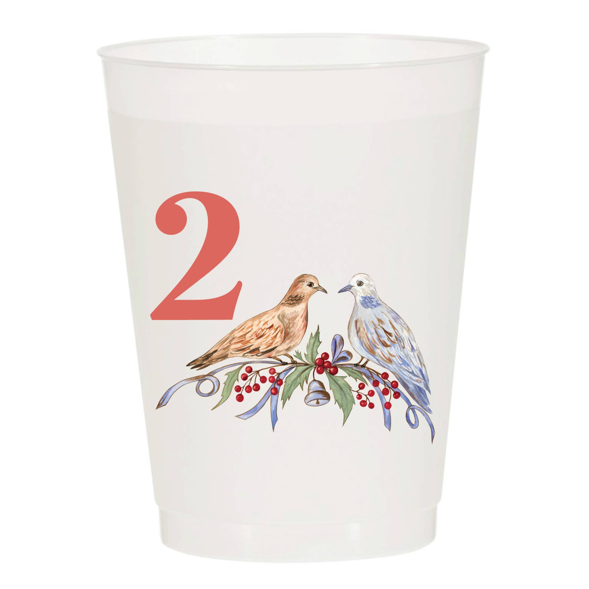 Sip Hip Hooray – wholesale Disposable cup – 12 Days of Christmas Frosted Cups / 12 Cups - Christmas3