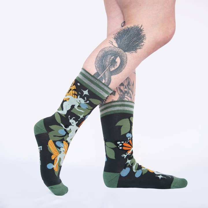 FootClothes LLC – Engroshandel Strømper - Unisex – Fantasifulde Fairies Crew Strømper2