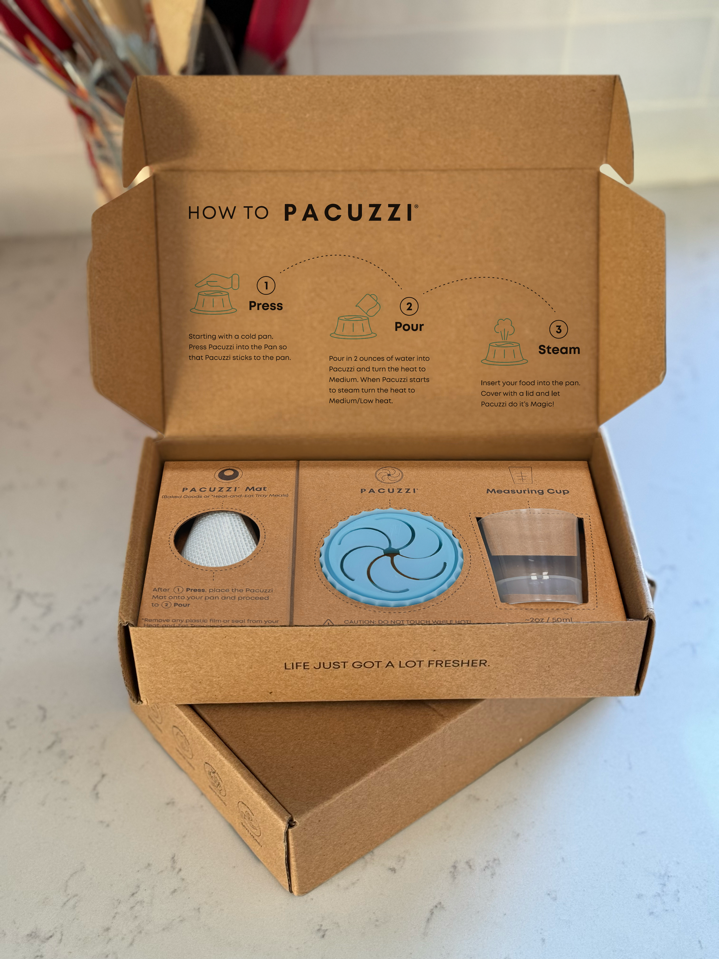 PACUZZI - Vendita all'ingrosso Utensile/attrezzo da cucina - Pacuzzi Vaporiera in Silicone per Padella + Tappetino da Forno7