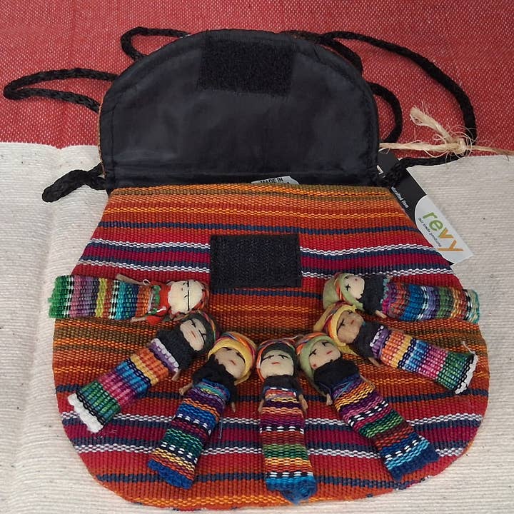 Guatemalteekse Worry Doll Kleine Schoudertas voor wholesale door Revy Fair Trade