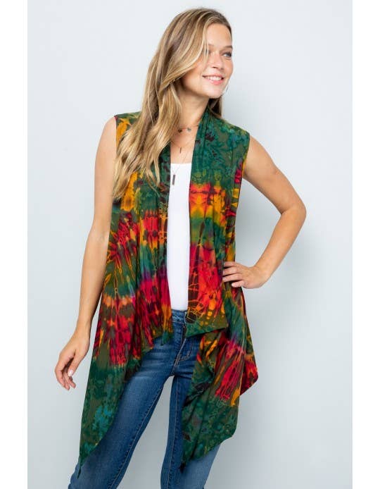 Kathmandu Imports - Vente Veste sans manches – femme - Veste Tie-Dye (TH-397)0