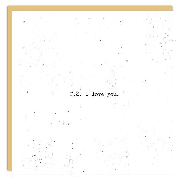 Stationery - Card - Little Gem - P.S. I Love You for wholesale by Cedar Mountain Studios