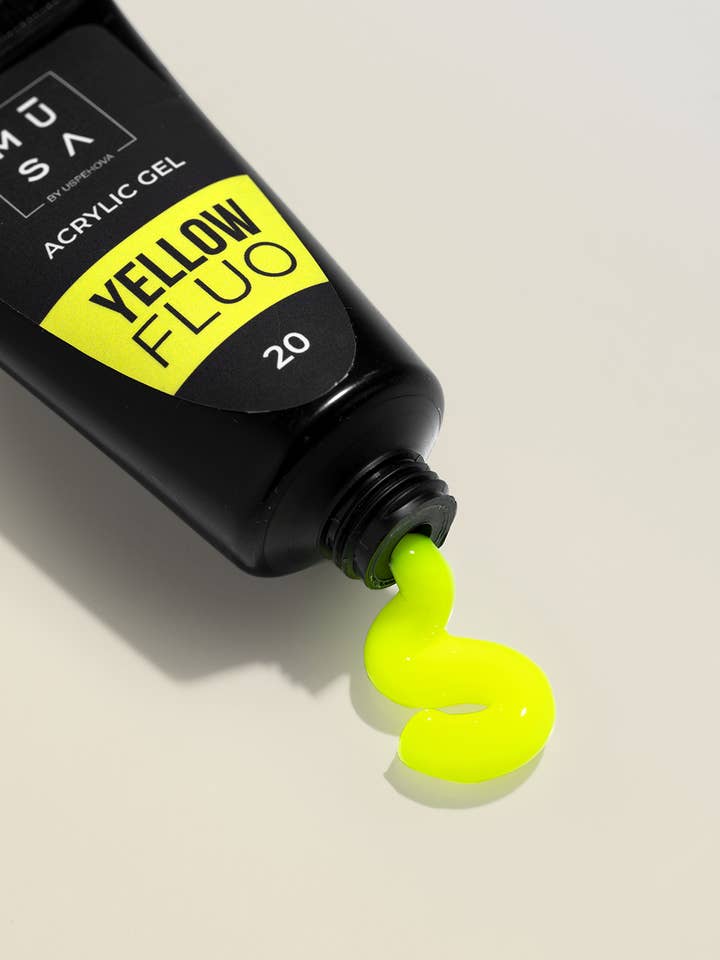 Gel Acrílico Amarelo Fluo 20 - 35 ml por atacado de MUSA
