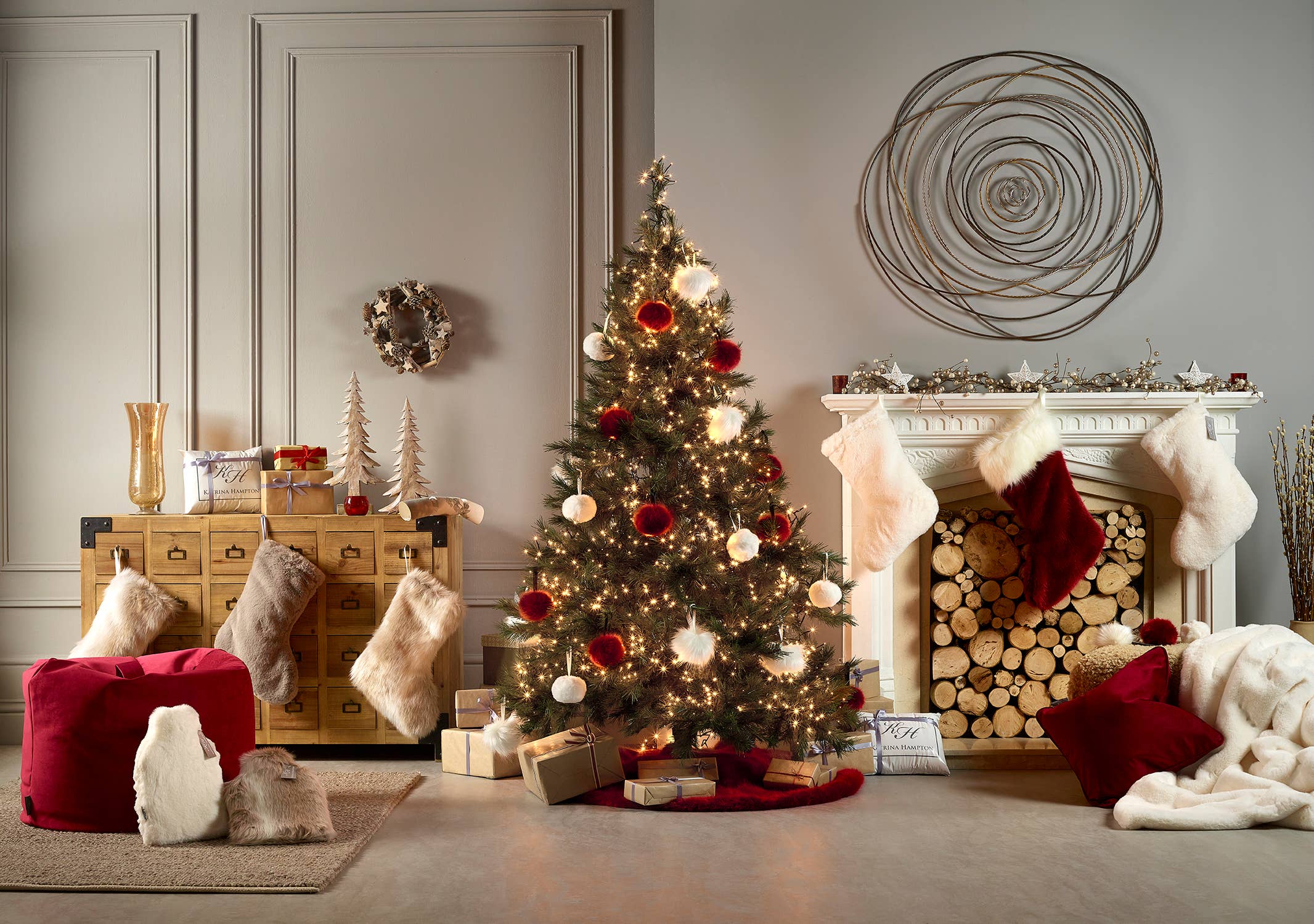 London Red Christmas Stocking for wholesale on Faire1