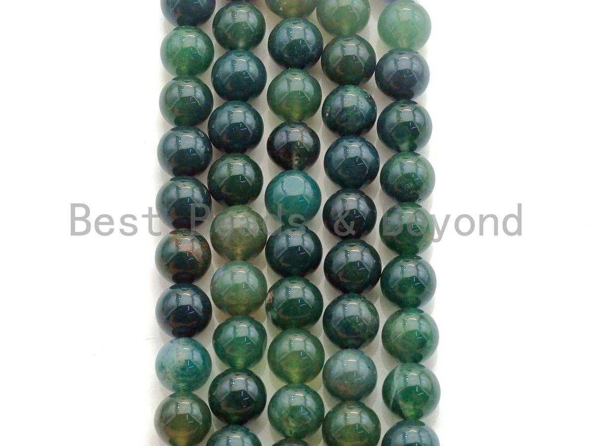 Natural Genuino verde turquesa redondo piedras preciosas hebra 15" 4 6 8 10 12 14mm 