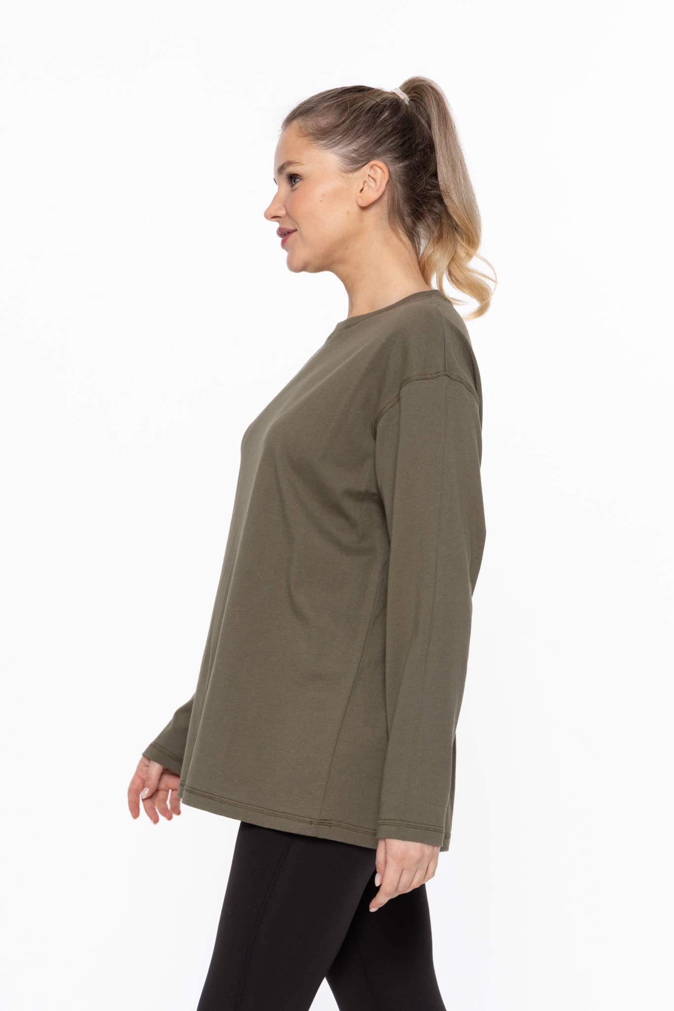 Mono B - Wholesale Tunic - Women's - Organic Cotton Long Sleeve Boyfriend Tee10
