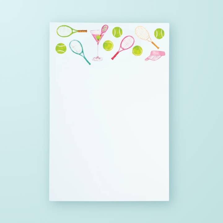 Taylor Paladino - Wholesale Notepad - Tennis & Cocktails Pattern Notepad
