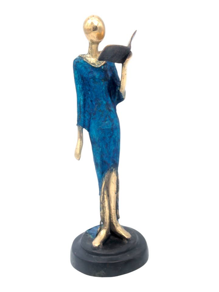 Bronze Art déco 30 cm bleu n°2 pour la vente par Lafi Bala