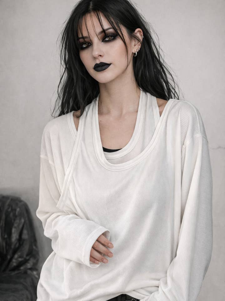 Afslappet lagdelt langærmet skjorte for engroshandel hos Simple Moderne