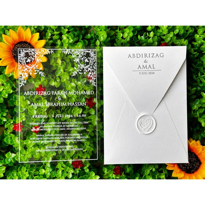 Convites Personalizados de Casamento e Quinceañera em Acrílico por atacado de Faire Part Cards