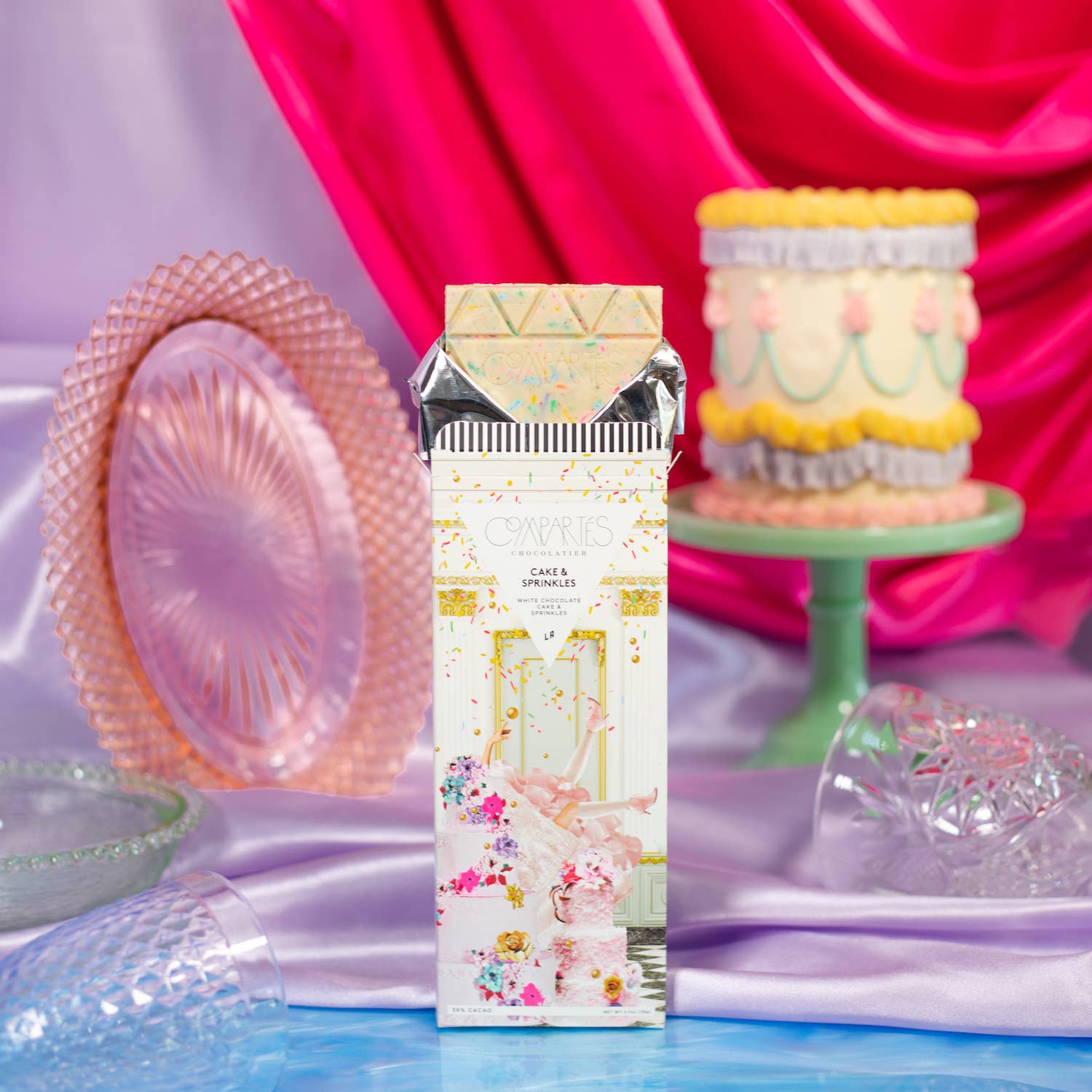 Compartes Chocolate - Vente Barre chocolatée - Tablette de chocolat blanc gourmand CAKE and Sprinkles3