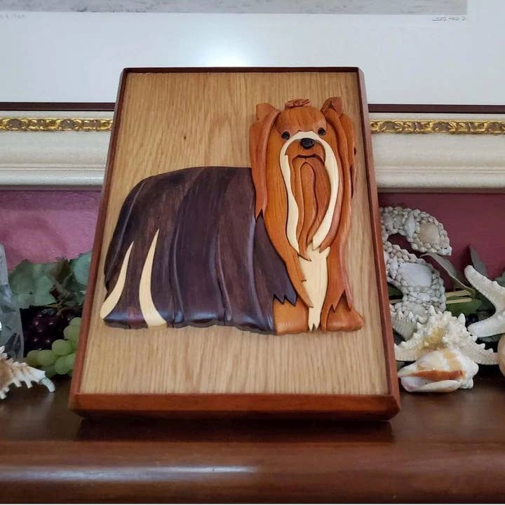 Positive Urns - Vente Urne - Yorkshire Terrier - Urne funéraire pour chien en bois fait main4